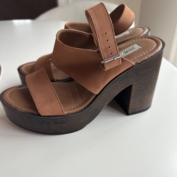 Steve Madden Sandal Brown Rylee 8.5M Used - Picture 4 of 6